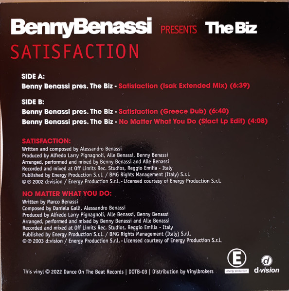 Benny Benassi Presents The Biz – Satisfaction - Imagen 2