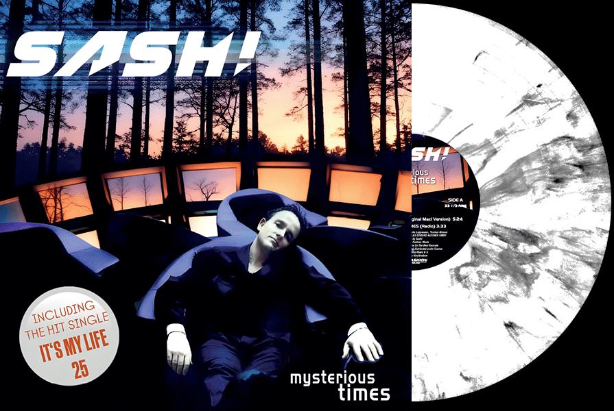 SASH!   "Mysterious Times" / "It's My Life (VINILO BLANCO JASPEADO MARMOLADO ) - Imagen 2
