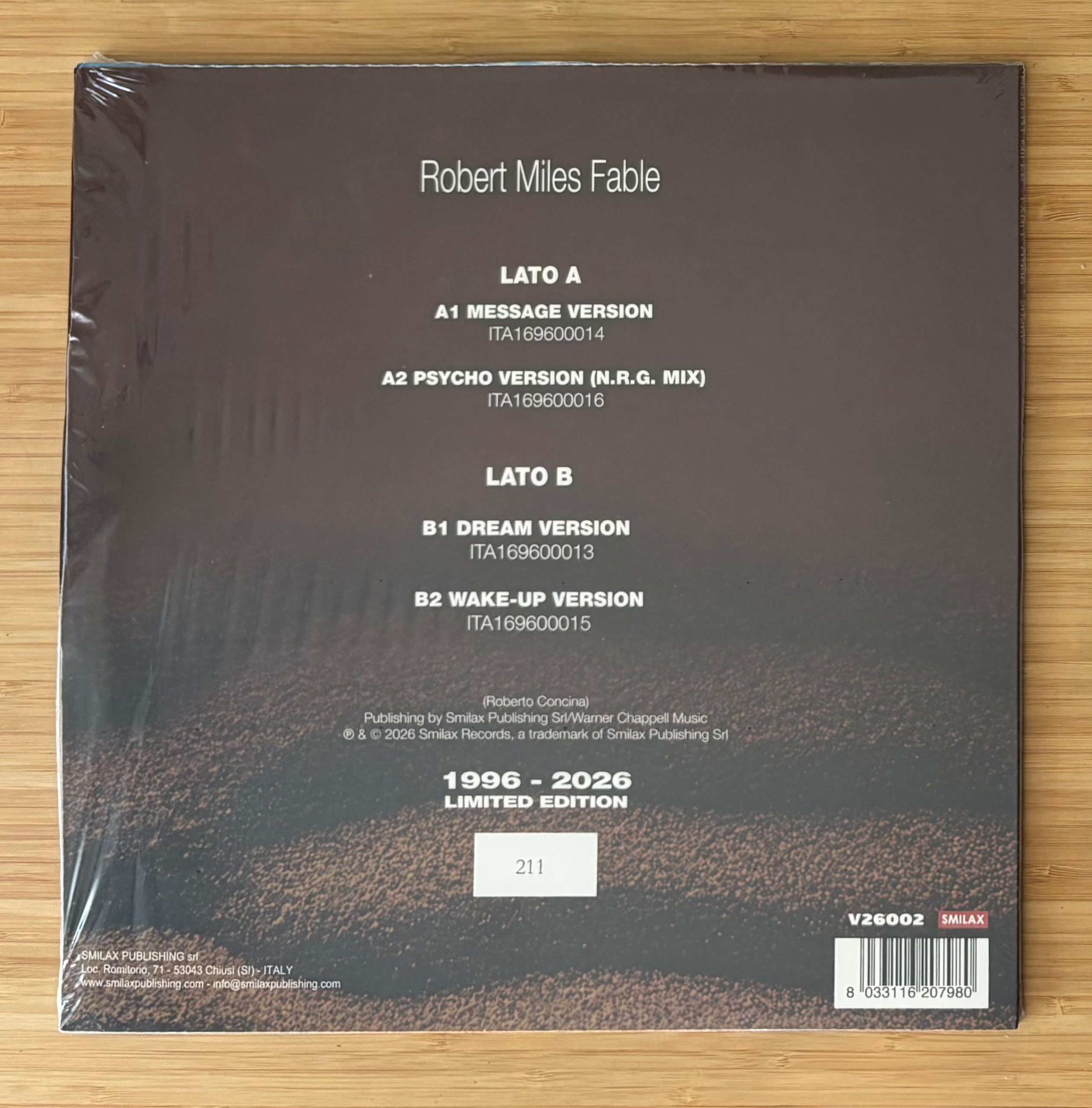 ROBERT MILES - FABLE (1996-2026)AZUL TRANSPARENTE 🩵  - Imagen 3