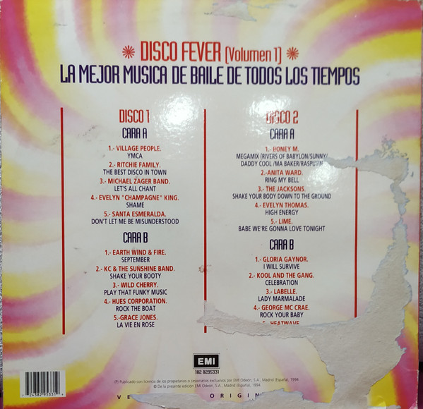 Various – Disco Fever Volumen 1 (La Mejor Musica Dance De Todos Los Tiempos - Imagen 2