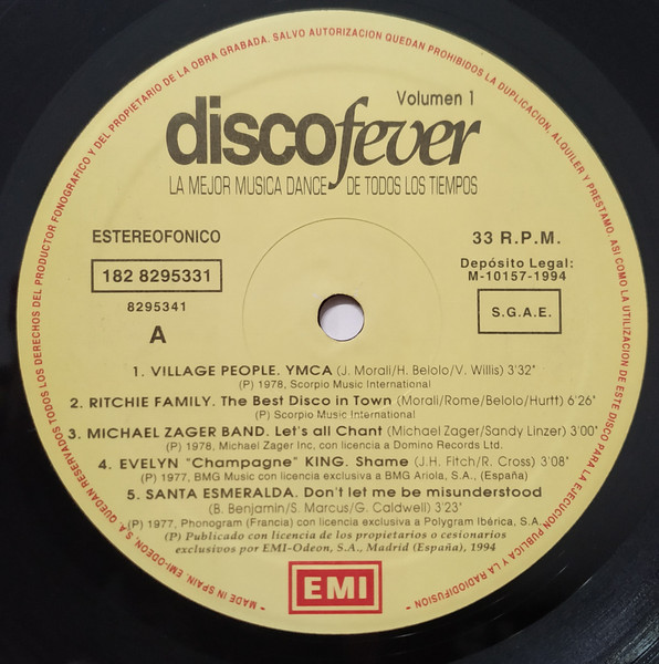 Various – Disco Fever Volumen 1 (La Mejor Musica Dance De Todos Los Tiempos - Imagen 4