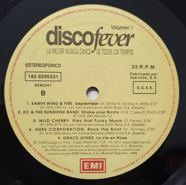 Various – Disco Fever Volumen 1 (La Mejor Musica Dance De Todos Los Tiempos - Imagen 5