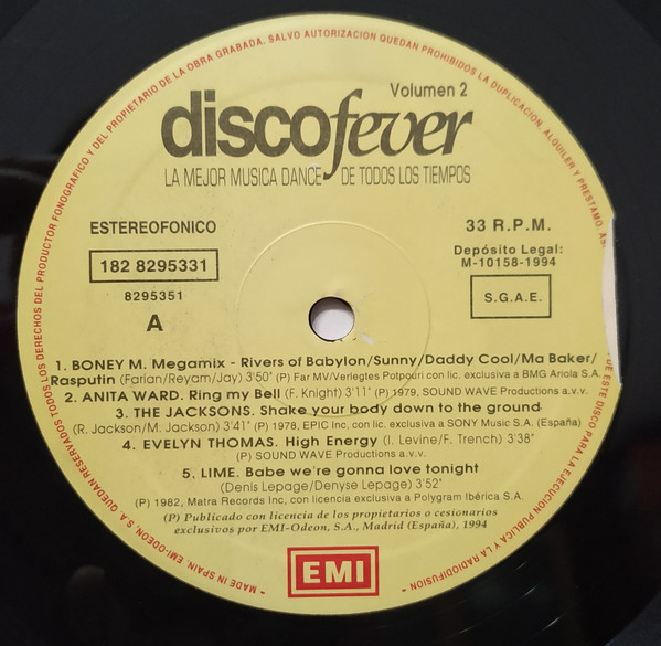 Various – Disco Fever Volumen 1 (La Mejor Musica Dance De Todos Los Tiempos - Imagen 6